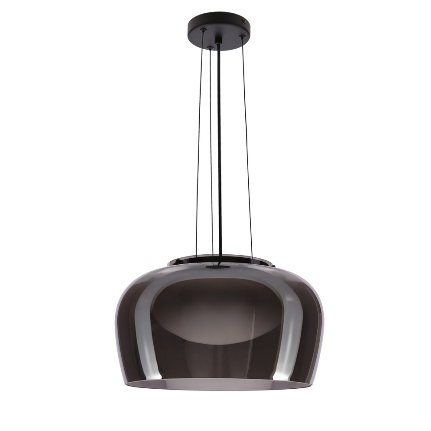 Κρεμαστό φωτιστικό με καλώδιο INSIEME 1xGX53/10W/230V διάμ. 38 cm καπνιστό μαύρο