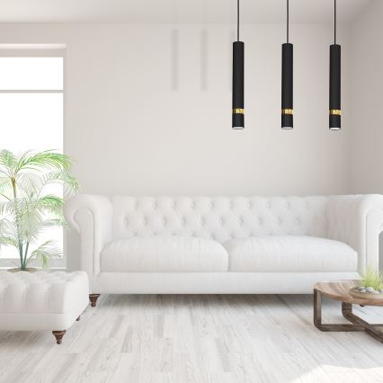 Κρεμαστό φωτιστικό με καλώδιο JOKER 3xGU10/25W/230V μαύρο/χρυσό