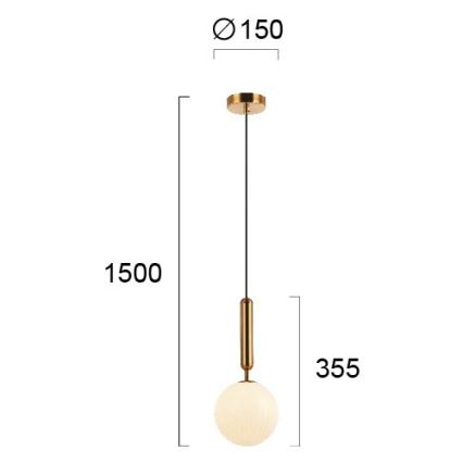 Κρεμαστό φωτιστικό με καλώδιο JOLIN 1xG9/5W/230V χρυσό