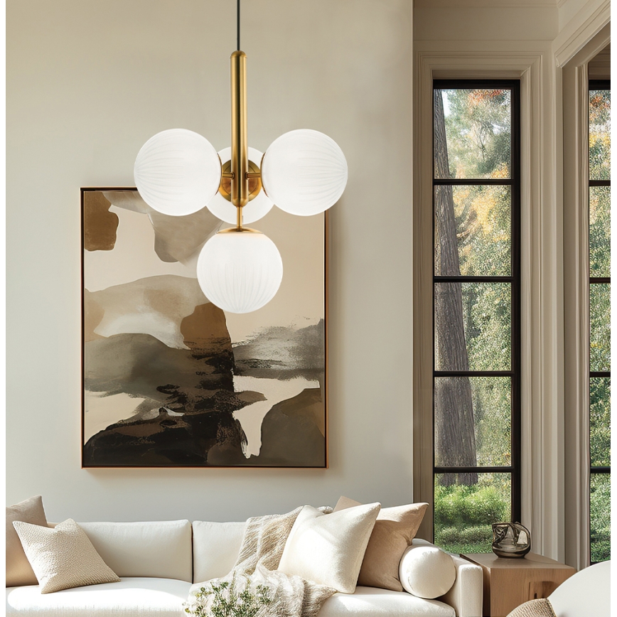 Κρεμαστό φωτιστικό με καλώδιο JOLIN 4xG9/5W/230V, χρυσό