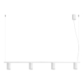 Κρεμαστό φωτιστικό με καλώδιο KARBON 4xGU10/10W/230V λευκό