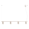 Κρεμαστό φωτιστικό με καλώδιο KARBON 4xGU10/10W/230V σε κρεμ απόχρωση