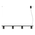 Κρεμαστό φωτιστικό με καλώδιο KARBON 4xGU10/10W/230V μαύρο