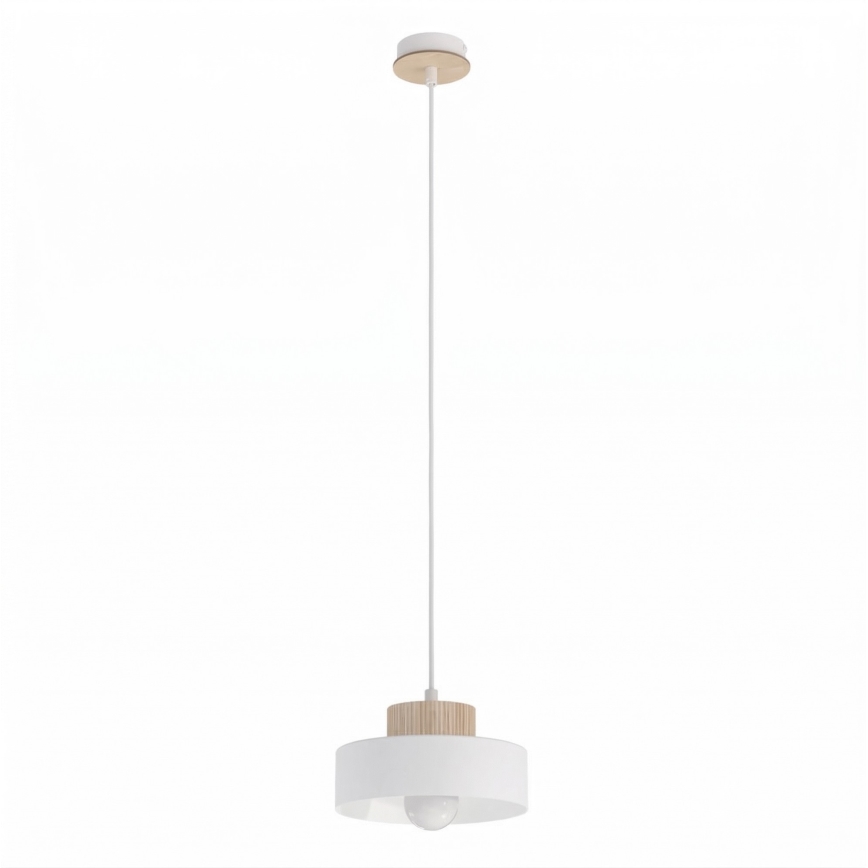 Κρεμαστό φωτιστικό με καλώδιο KIVI 1xE27/15W/230V λευκό