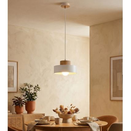 Κρεμαστό φωτιστικό με καλώδιο KIVI 1xE27/15W/230V λευκό