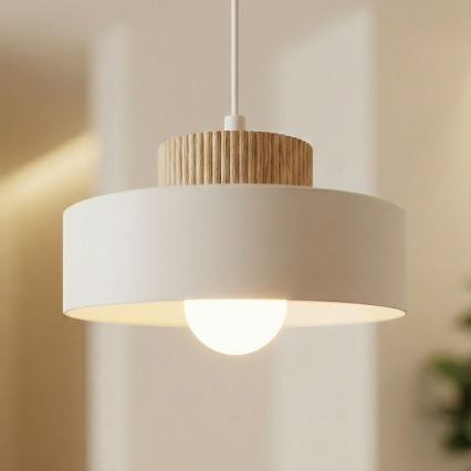 Κρεμαστό φωτιστικό με καλώδιο KIVI 1xE27/15W/230V λευκό