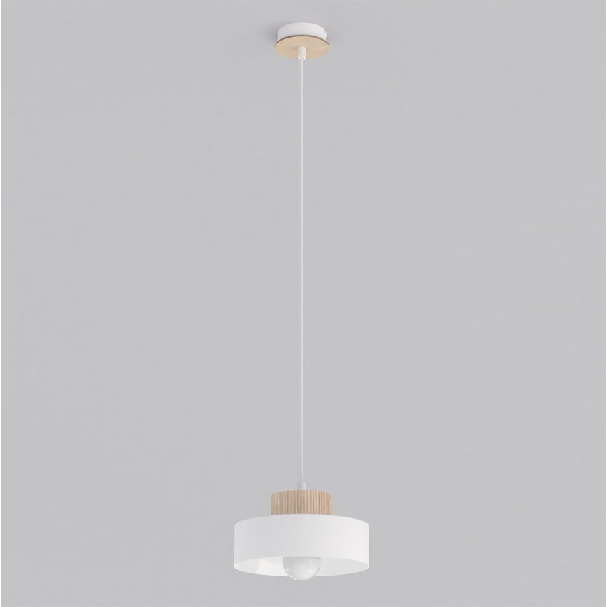 Κρεμαστό φωτιστικό με καλώδιο KIVI 1xE27/15W/230V λευκό