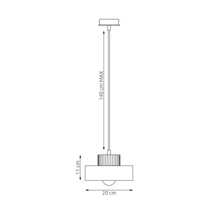 Κρεμαστό φωτιστικό με καλώδιο KIVI 1xE27/15W/230V λευκό