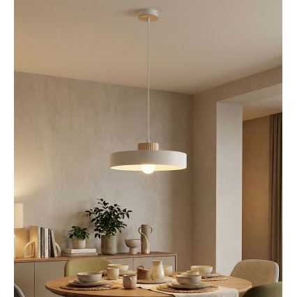 Κρεμαστό φωτιστικό με καλώδιο KIVI 1xE27/15W/230V λευκό