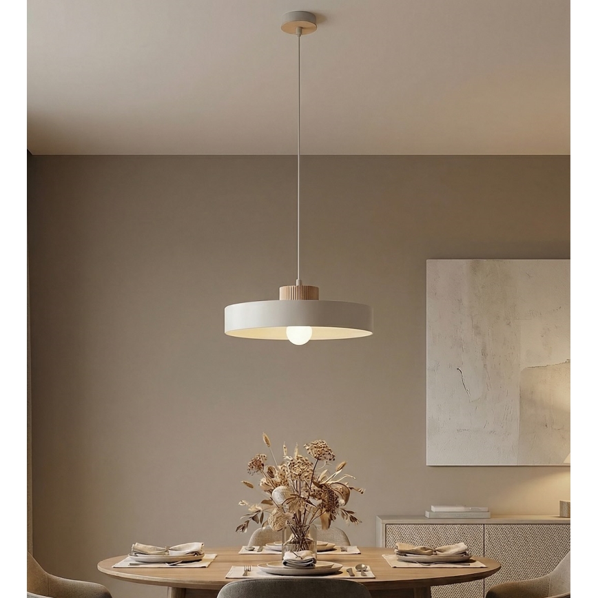 Κρεμαστό φωτιστικό με καλώδιο KIVI 1xE27/15W/230V λευκό