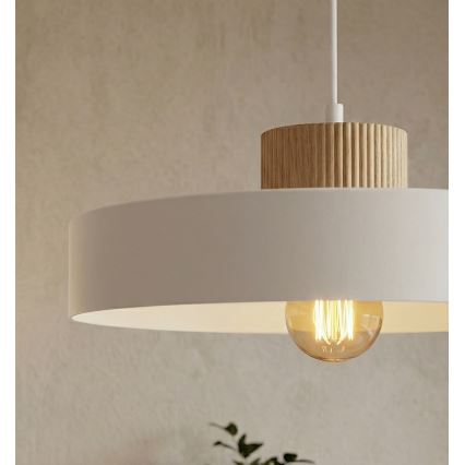 Κρεμαστό φωτιστικό με καλώδιο KIVI 1xE27/15W/230V λευκό