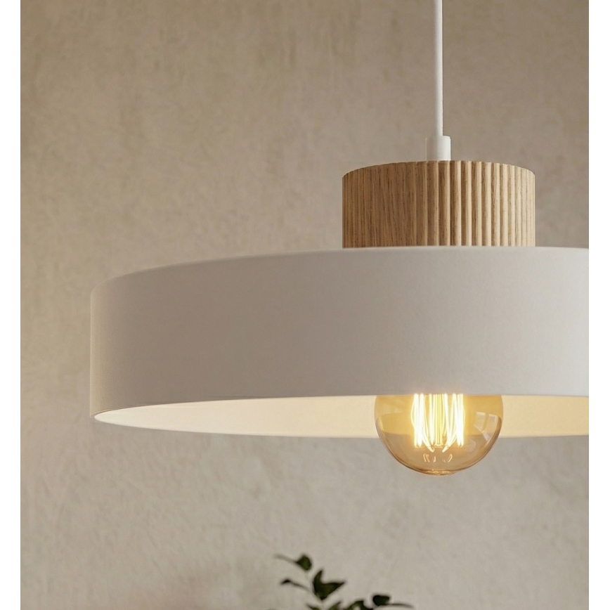 Κρεμαστό φωτιστικό με καλώδιο KIVI 1xE27/15W/230V λευκό