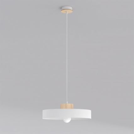 Κρεμαστό φωτιστικό με καλώδιο KIVI 1xE27/15W/230V λευκό