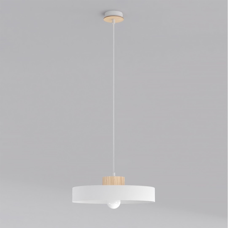 Κρεμαστό φωτιστικό με καλώδιο KIVI 1xE27/15W/230V λευκό