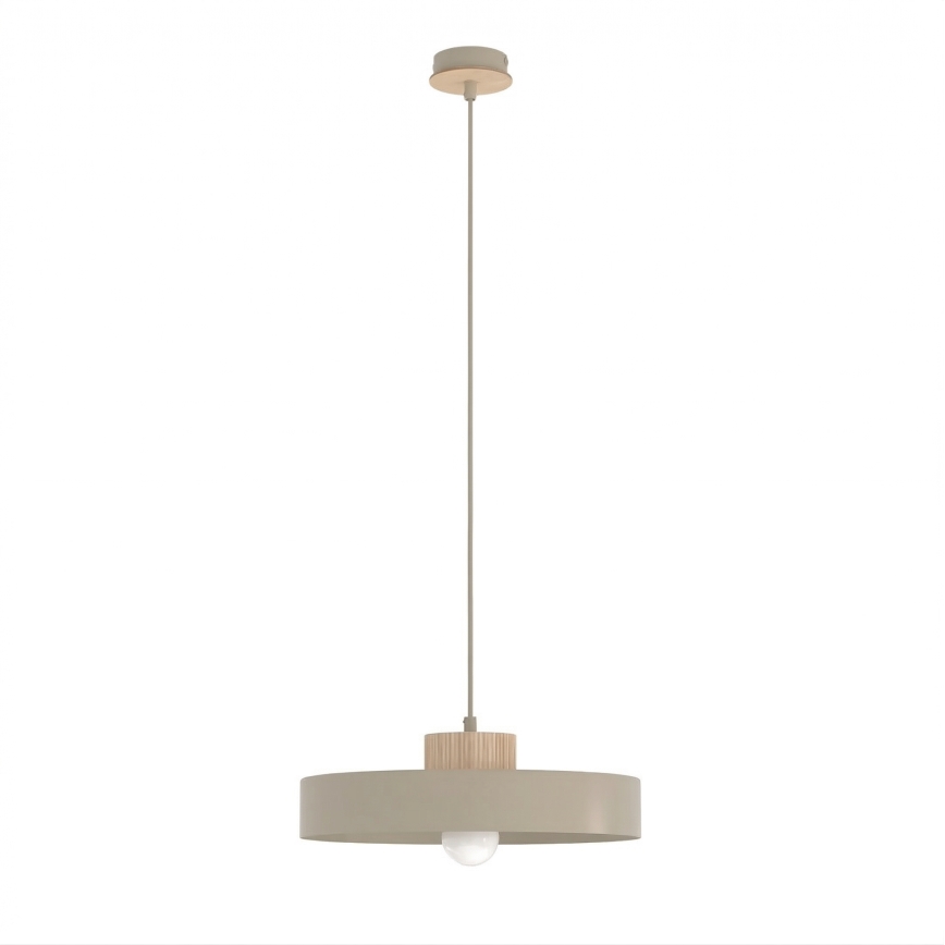 Κρεμαστό φωτιστικό με καλώδιο KIVI 1xE27/15W/230V σε μπεζ απόχρωση