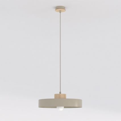 Κρεμαστό φωτιστικό με καλώδιο KIVI 1xE27/15W/230V σε μπεζ απόχρωση