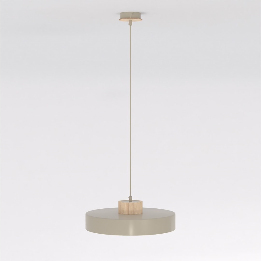 Κρεμαστό φωτιστικό με καλώδιο KIVI 1xE27/15W/230V σε μπεζ απόχρωση
