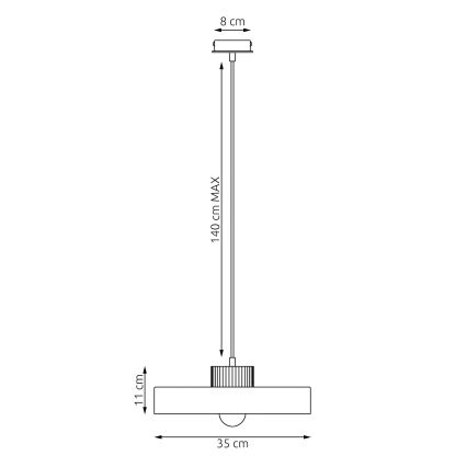 Κρεμαστό φωτιστικό με καλώδιο KIVI 1xE27/15W/230V σε μπεζ απόχρωση