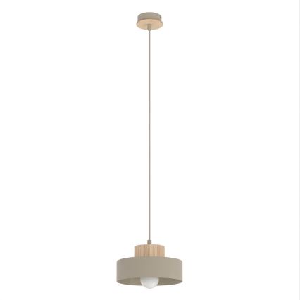 Κρεμαστό φωτιστικό με καλώδιο KIVI 1xE27/15W/230V μπεζ