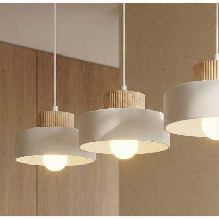 Κρεμαστό φωτιστικό με καλώδιο KIVI 3xE27/15W/230V λευκό