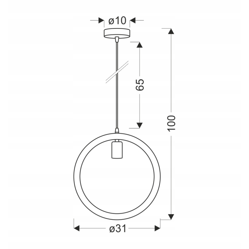 Κρεμαστό φωτιστικό με καλώδιο KOLO 1xE27/40W/230V μπεζ/μαύρο