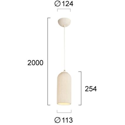 Κρεμαστό φωτιστικό με καλώδιο LAVINA 1xE27/35W/230V κρεμ
