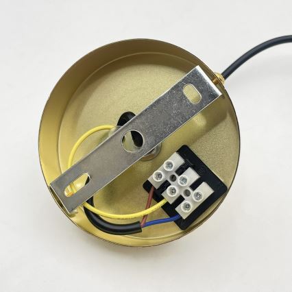 Κρεμαστό φωτιστικό με καλώδιο LIAH 1xE27/15W/230V χρυσό/καπνιστό καφέ