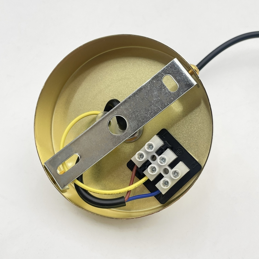 Κρεμαστό φωτιστικό με καλώδιο LIAH 1xE27/15W/230V χρυσό/καπνιστό καφέ