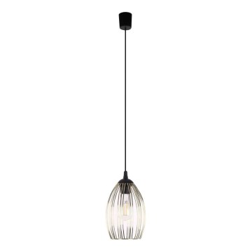 Κρεμαστό φωτιστικό με καλώδιο LIZA 1xE27/15W/230V μαύρο/χρυσό