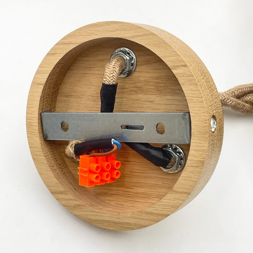 Κρεμαστό φωτιστικό με καλώδιο LOOMIS 3xE27/15W/230V 130 cm μπεζ/δρυς