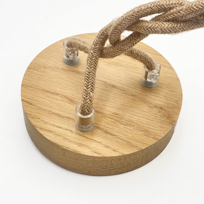 Κρεμαστό φωτιστικό με καλώδιο LOOMIS 3xE27/15W/230V 83 cm μπεζ/δρυς