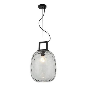 Κρεμαστό φωτιστικό με καλώδιο LUCY 1xE27/40W/230V καπνιστό μαύρο