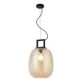 Κρεμαστό φωτιστικό με καλώδιο LUCY 1xE27/40W/230V καπνιστό μπεζ