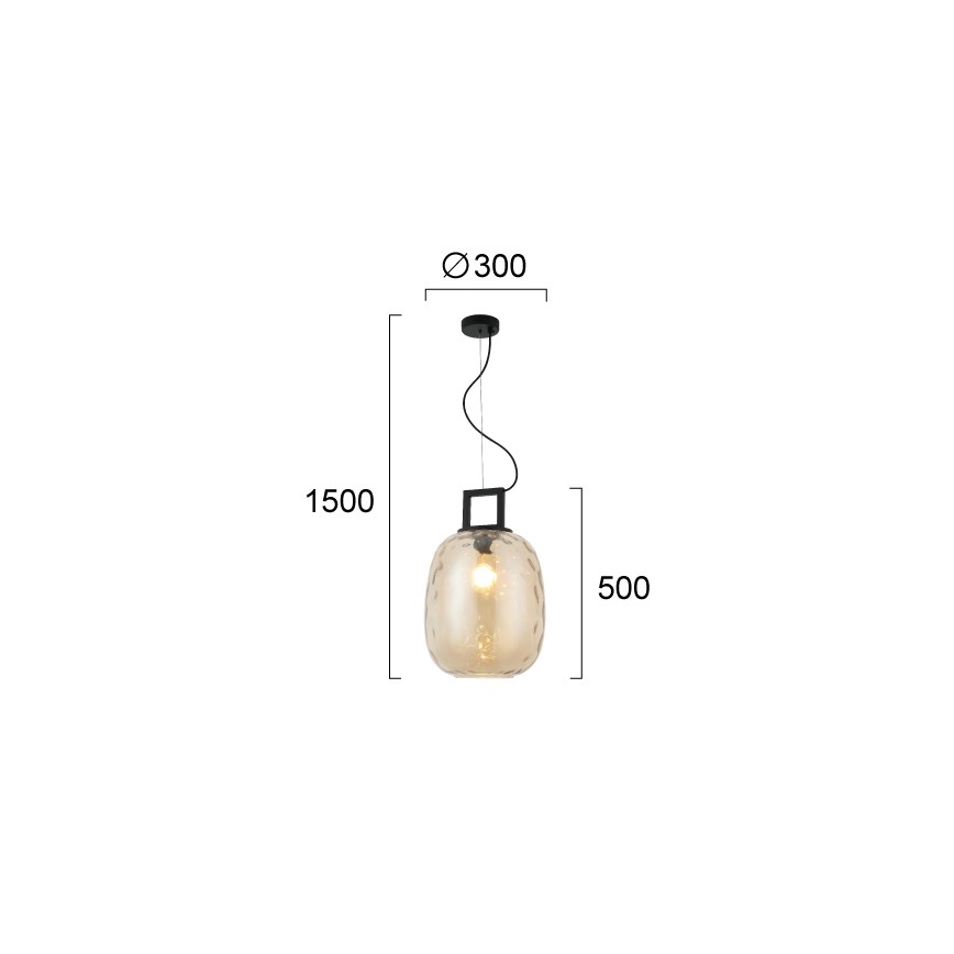 Κρεμαστό φωτιστικό με καλώδιο LUCY 1xE27/40W/230V καπνιστό μπεζ