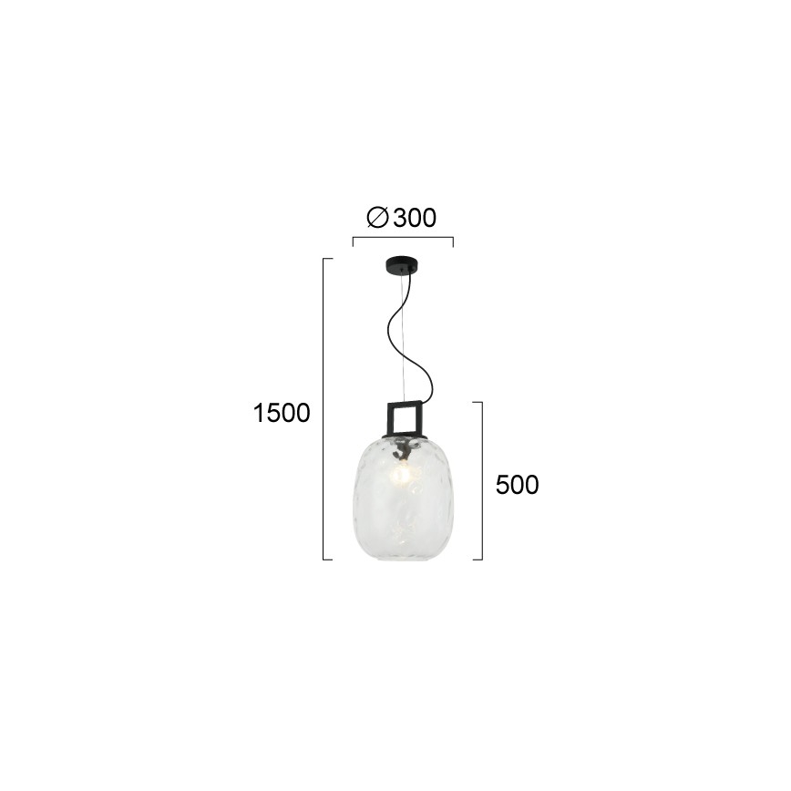 Κρεμαστό φωτιστικό με καλώδιο LUCY 1xE27/40W/230V μαύρο
