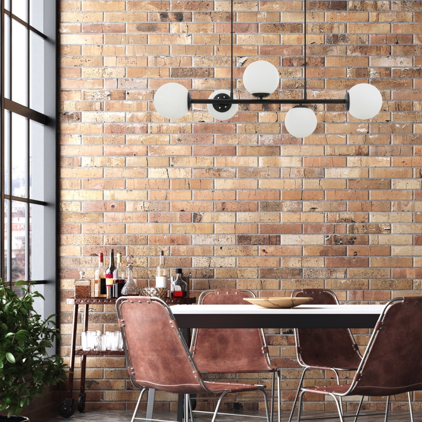 Κρεμαστό φωτιστικό με καλώδιο MADDIE 5xE14/5W/230V μαύρο