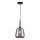Κρεμαστό φωτιστικό με καλώδιο MAEVA 1xE27/40W/230V καπνιστό μαύρο/μαύρο