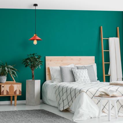 Κρεμαστό φωτιστικό με καλώδιο MANAVGAT 1xE27/40W/230V κόκκινο/καφέ