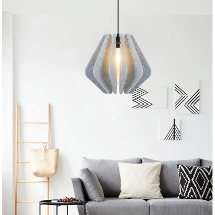 Κρεμαστό φωτιστικό με καλώδιο MARGARET 1xE27/40W/230V γκρι