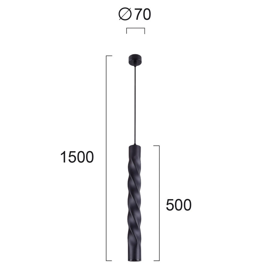 Κρεμαστό φωτιστικό με καλώδιο MARLEY 1xGU10/30W/230V μαύρο