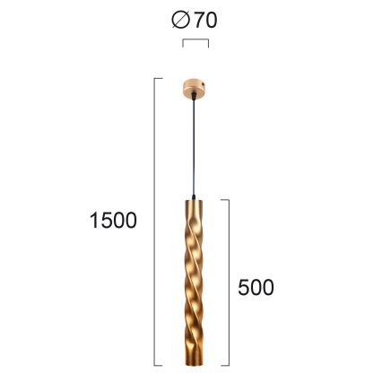 Κρεμαστό φωτιστικό με καλώδιο MARLEY 1xGU10/30W/230V χρυσό