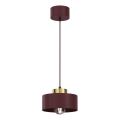 Κρεμαστό φωτιστικό με καλώδιο MARTI 1xE27/15W/230V μπουργουντί/χρυσό