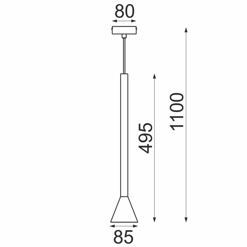 Κρεμαστό φωτιστικό με καλώδιο MAZZO 1xGU10/8W/230V μαύρο