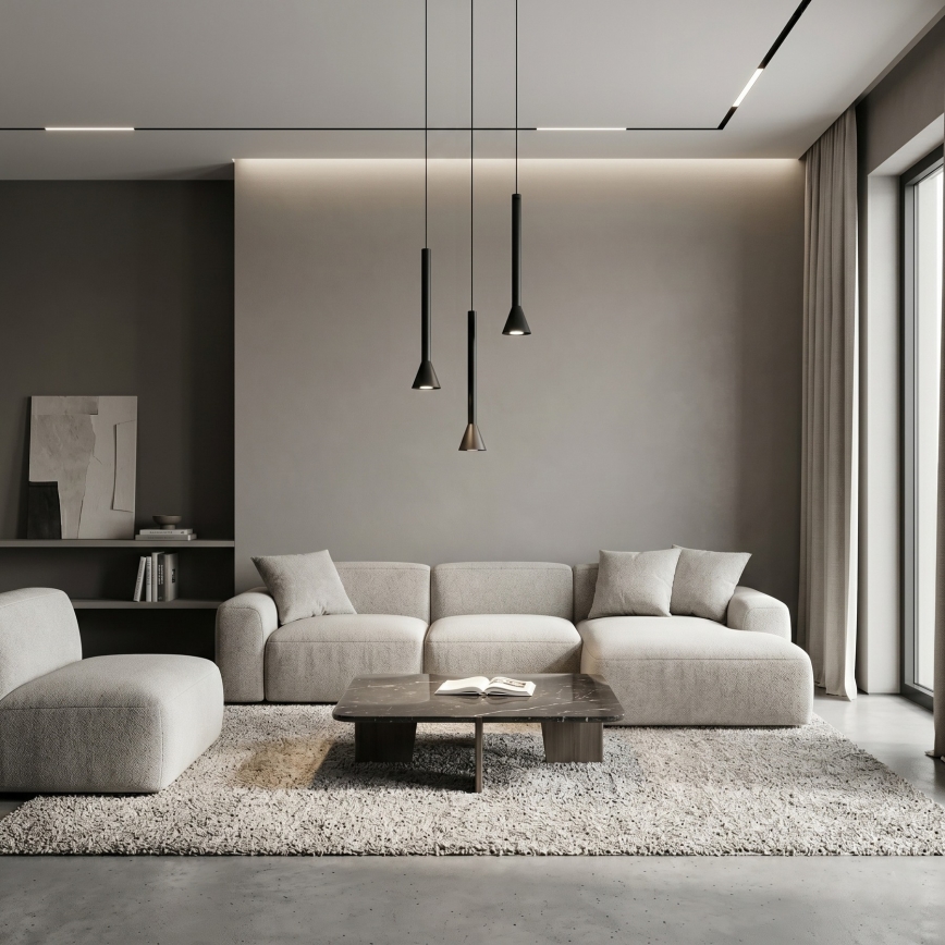 Κρεμαστό φωτιστικό με καλώδιο MAZZO 3xGU10/8W/230V μαύρο