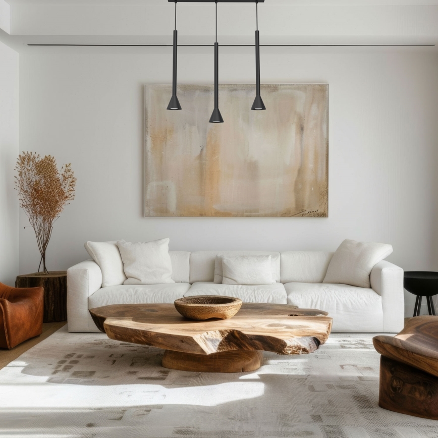 Κρεμαστό φωτιστικό με καλώδιο MAZZO 3xGU10/8W/230V μαύρο