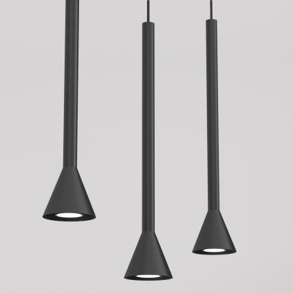 Κρεμαστό φωτιστικό με καλώδιο MAZZO 3xGU10/8W/230V μαύρο