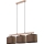 Κρεμαστό φωτιστικό με καλώδιο MERCEDES 3xE27/40W/230V καφέ/δρυς