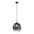 Κρεμαστό φωτιστικό με καλώδιο MIRROR 1xE27/14W/230V, καπνιστό πράσινο