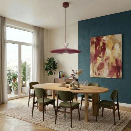 Κρεμαστό φωτιστικό με καλώδιο MISTIC 1xGX53/15W/230V μπορντό