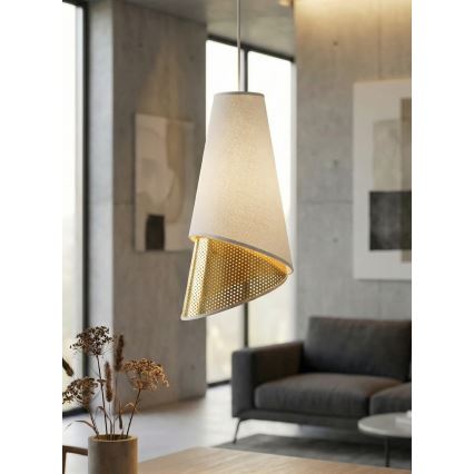 Κρεμαστό φωτιστικό με καλώδιο MODA 1xE27/15W/230V λευκό/χρυσό